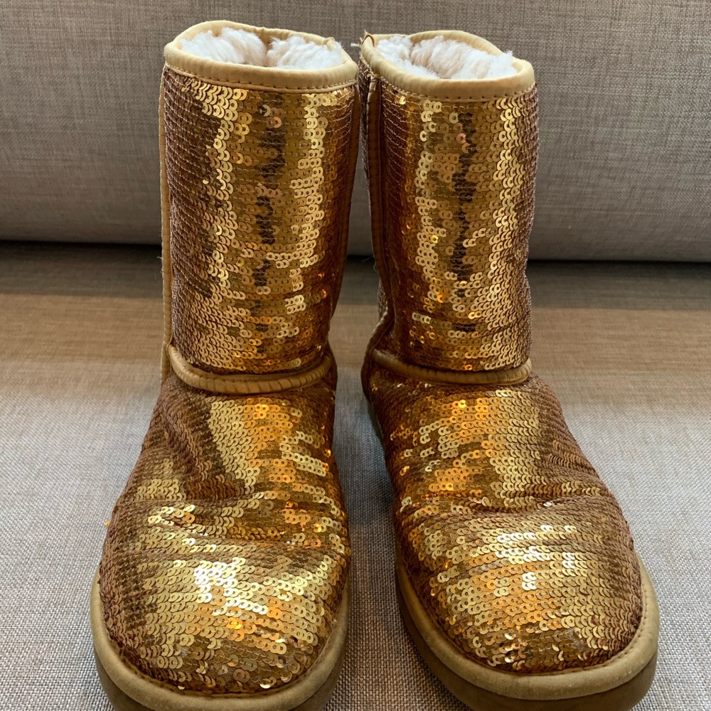 Gold Sequin Uggs